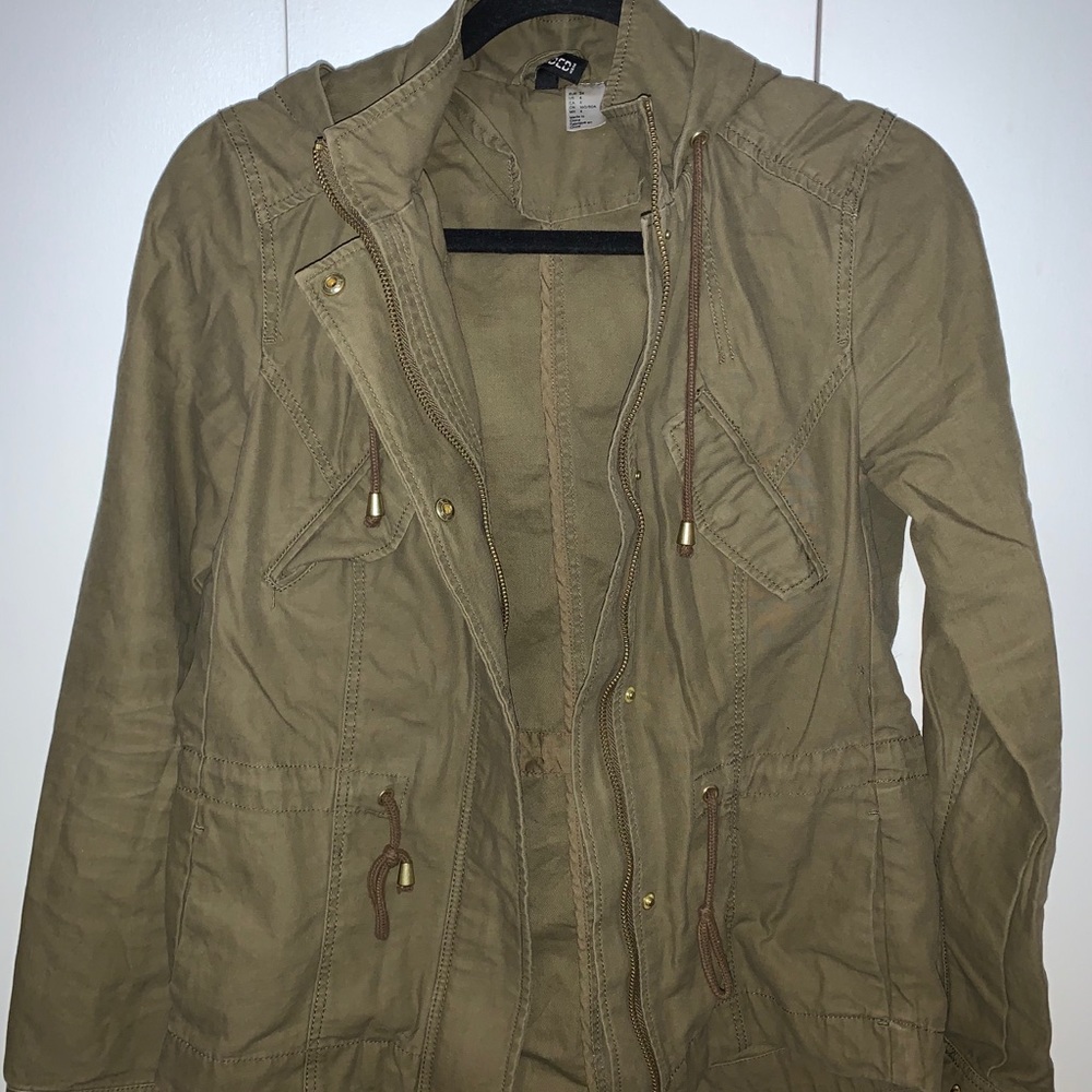 Olive green utility jacket